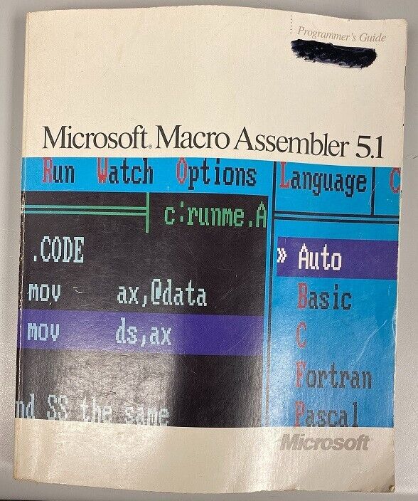 Microsoft Macro Assembler 5.1 Programmers Guide , 1987