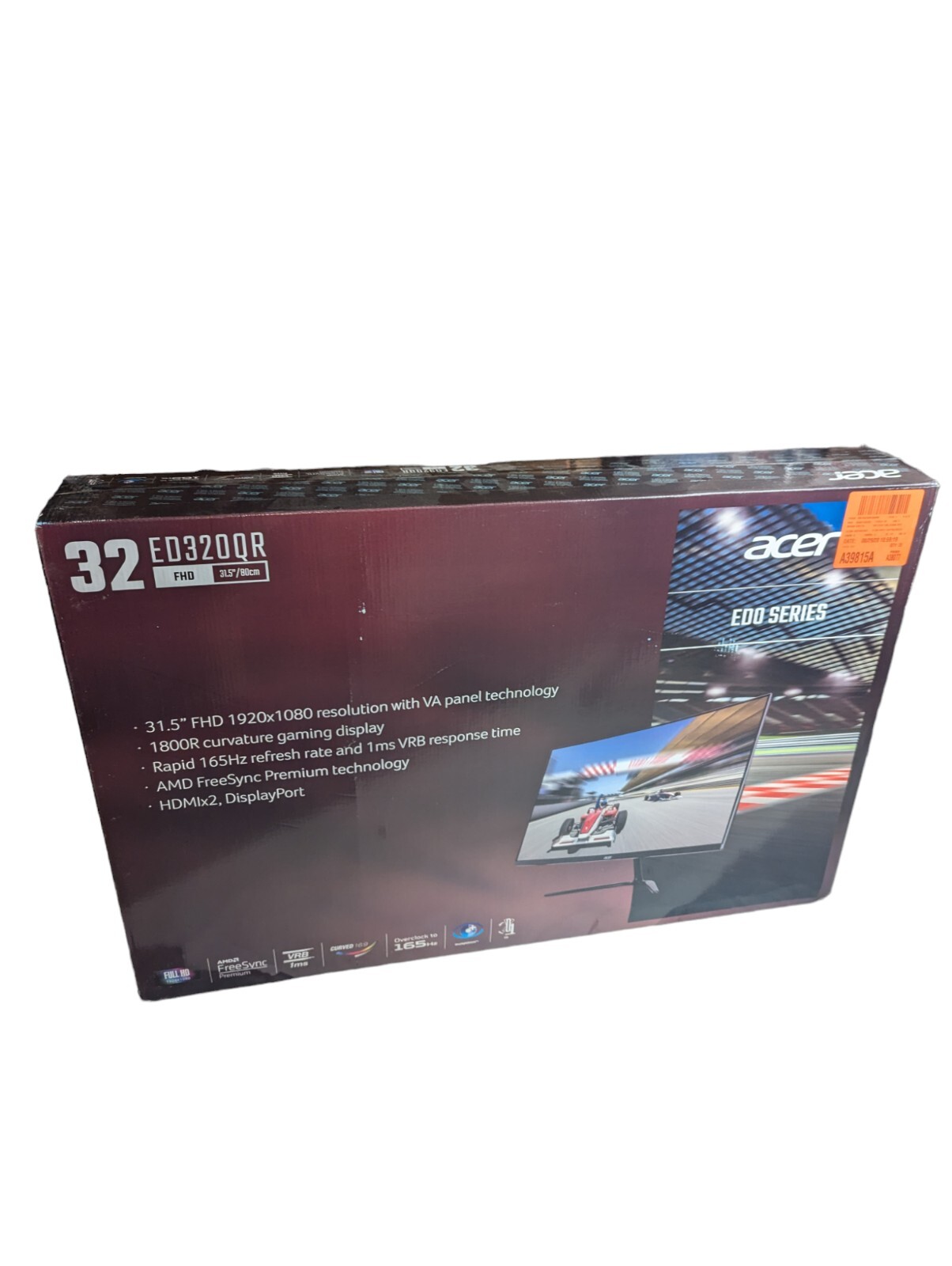 ACER ED320QR S 31.5" FULL HD GAMING LCD MONITOR EDO SERIES 165Hz - 16:9 - BLACK 
