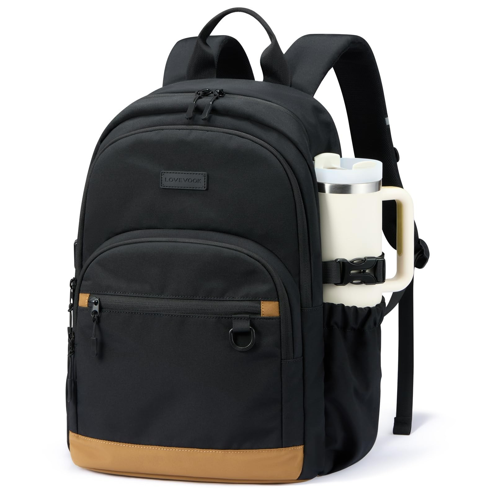 Waterproof Travel Laptop Backpack 15.6" - Large College Bookbag with Luggage Sle