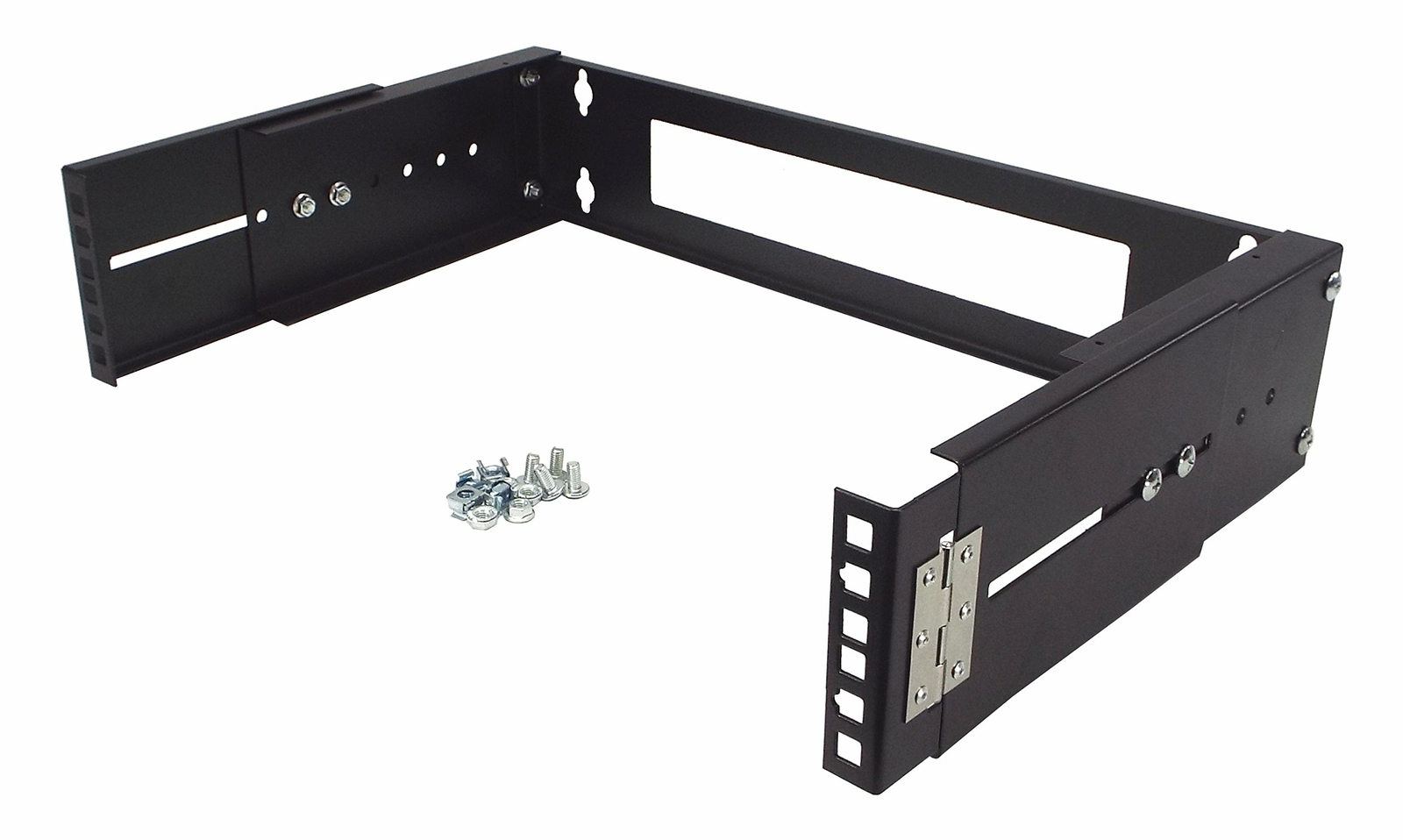 CNAweb 2U 19-Inch Hinged Extendable Wall Mount Bracket Network Equipment Rack
