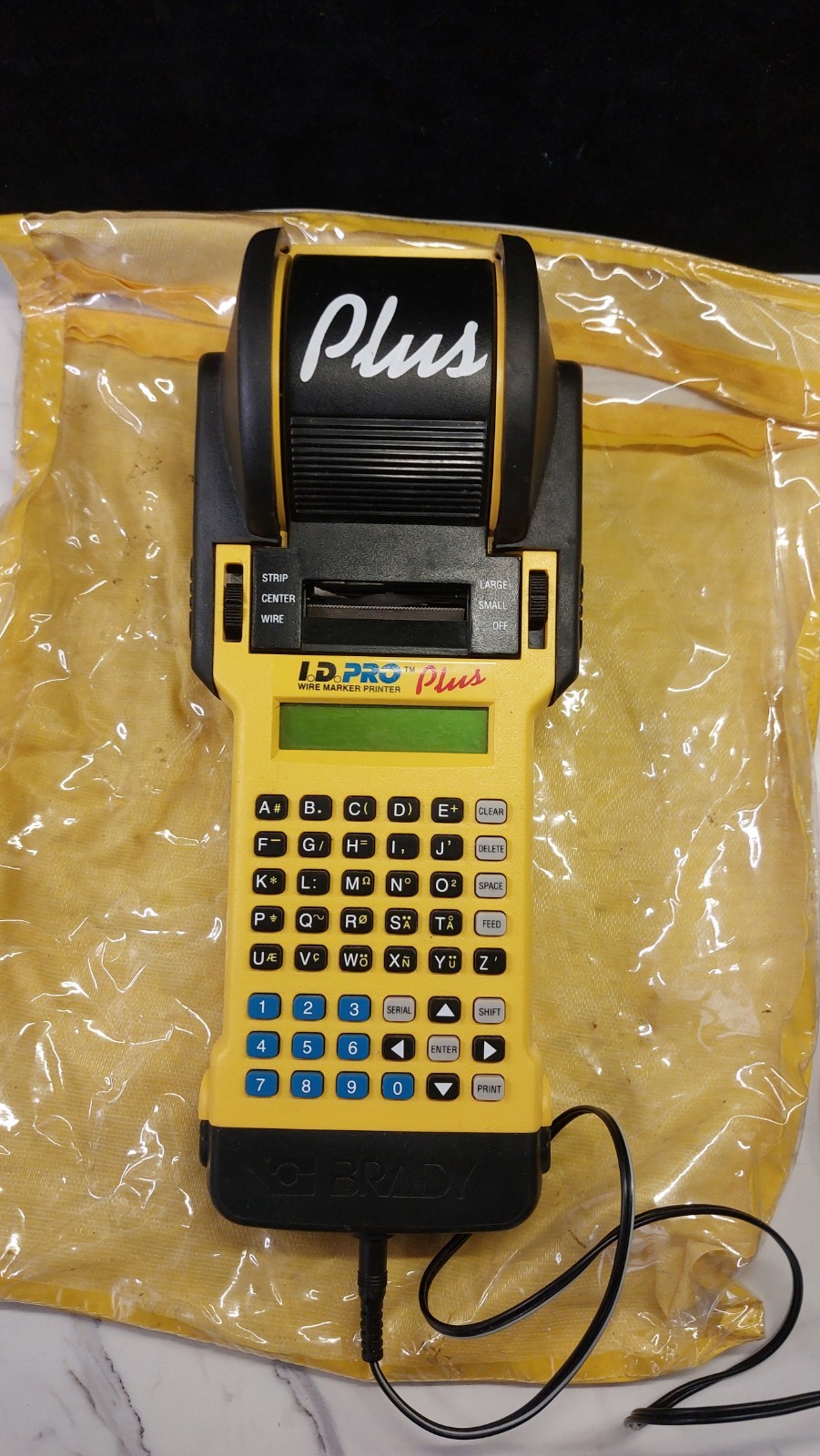 For Parts or Repair | Brady I.D. Pro Plus Wire Marker Printer w/ Power Supply