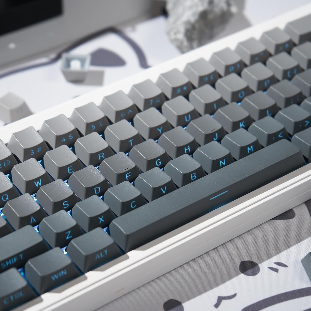 Gradient Side Print PBT Keycaps 133 Keys Cherry Profile Shine Through