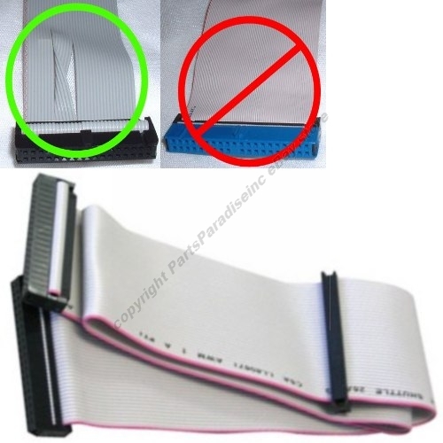 2.5ft long 2device FD/Floppy 3.5"Dual Drive/Device Flat Ribbon Cable/Cord/Wire 