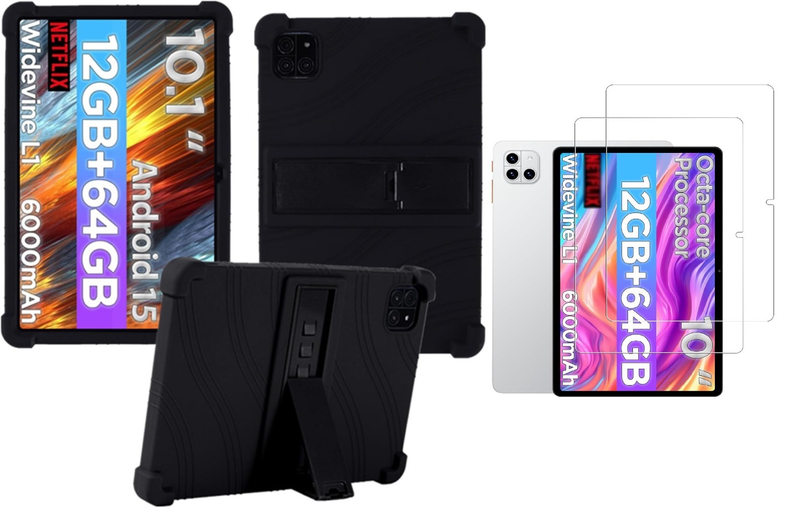 Case for Callsky-Tab Android 15 Tablet 10.1 inch (Cpad 10) Silicone Stand Cover