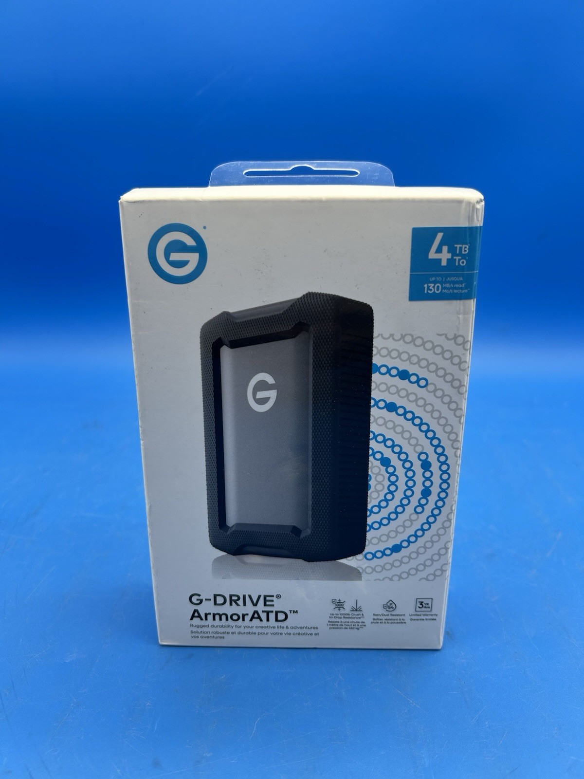 WD G-DRIVE ArmorATD 4TB 2.5" Portable Rugged Hard Drive SDPH81G004TGBA1D