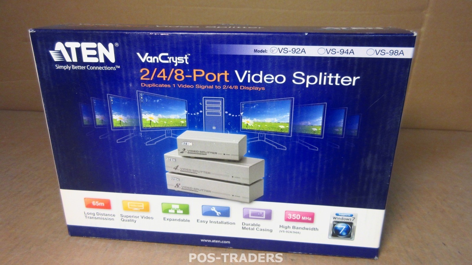 ATEN VS92A-C - 2/4/8 PORT VIDEO SPLITTER 1920 x 1440@60Hz - NEW NEW IN BOX