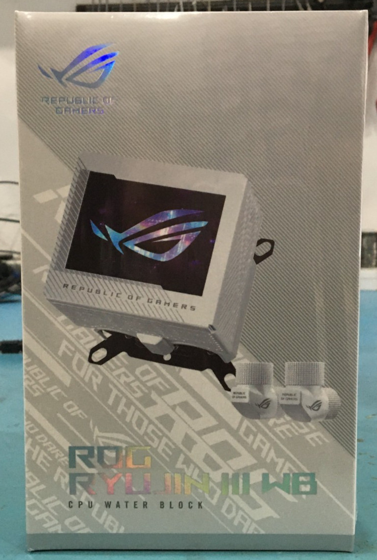 ASUS ROG RYUJIN III WB 3.5" LCD CPU WATER BLOCK WHITE EDITION.