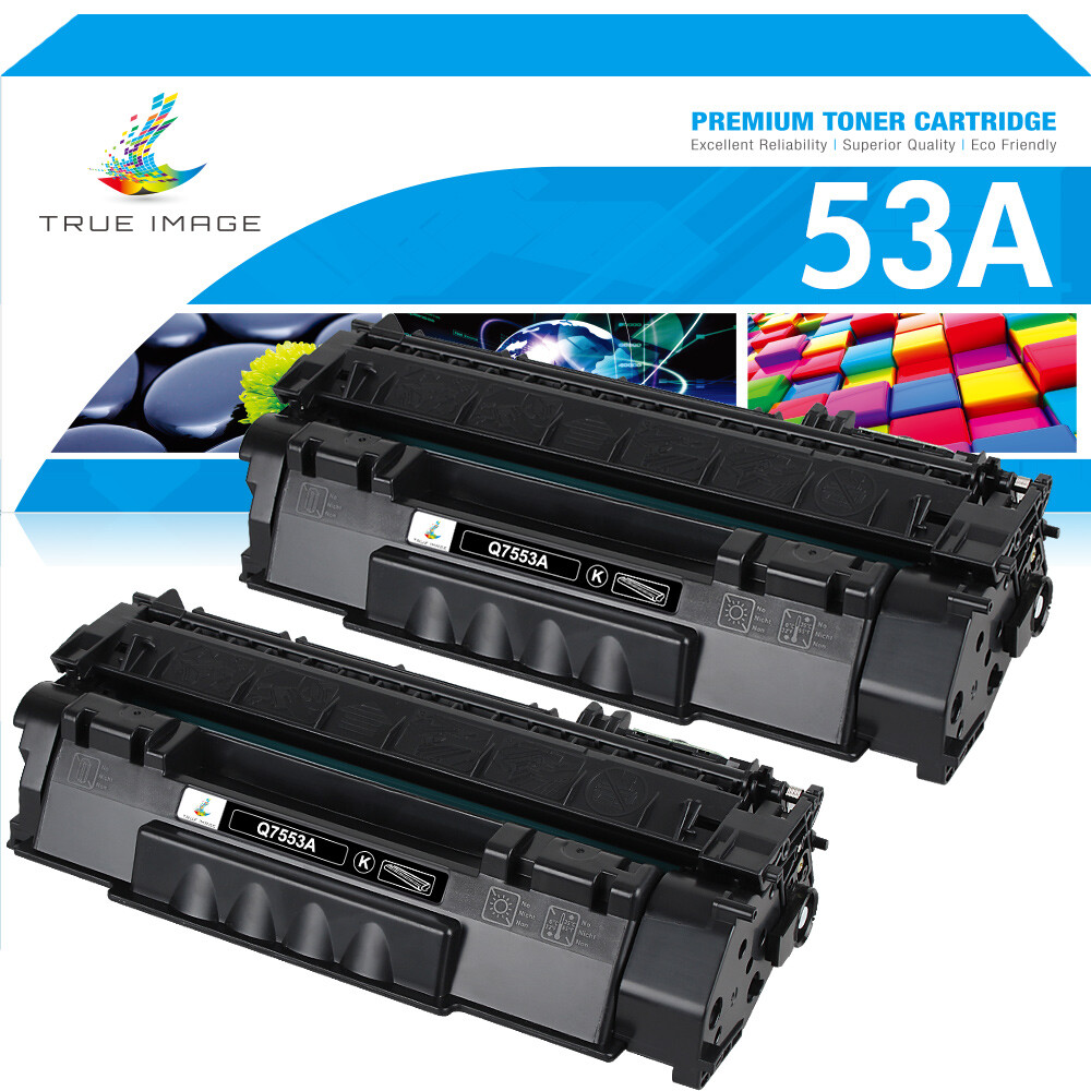 2 Pack Q7553A Laser Toner Compatible With HP Laserjet P2015 P2015dn M2727 Series