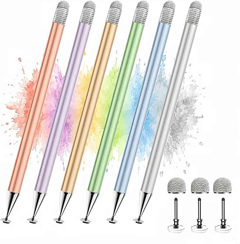 Stylus(6 Pcs), Stylus Pen for Touchscreen, 2-In-1 Tip for Switch