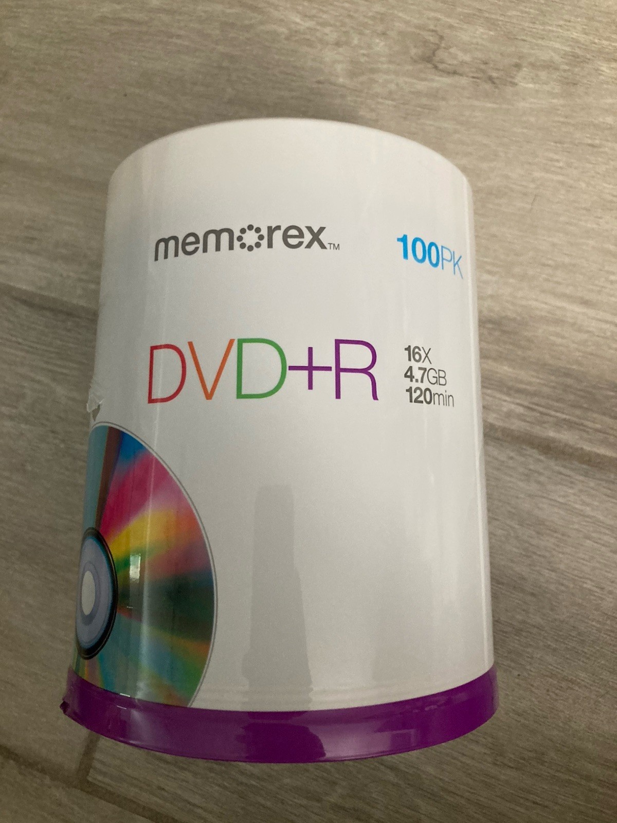Memorex DVD+R 100 Pack Spindle 16X-4.7G-120Min Blank DVD Discs
