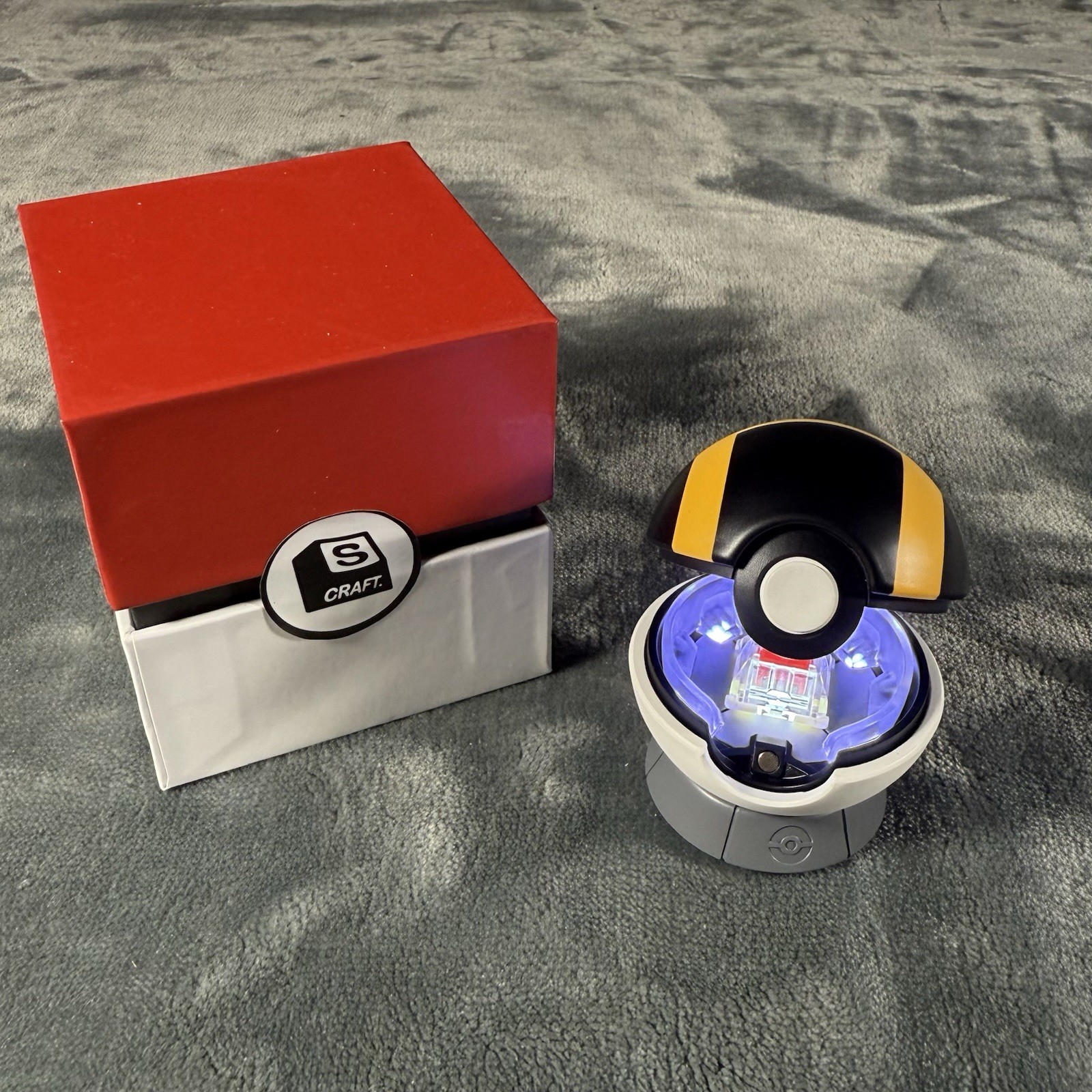 S Craft Pokemon Light Up Ultra Ball Artisan Keycap Holder Cherry MX NIB *READ