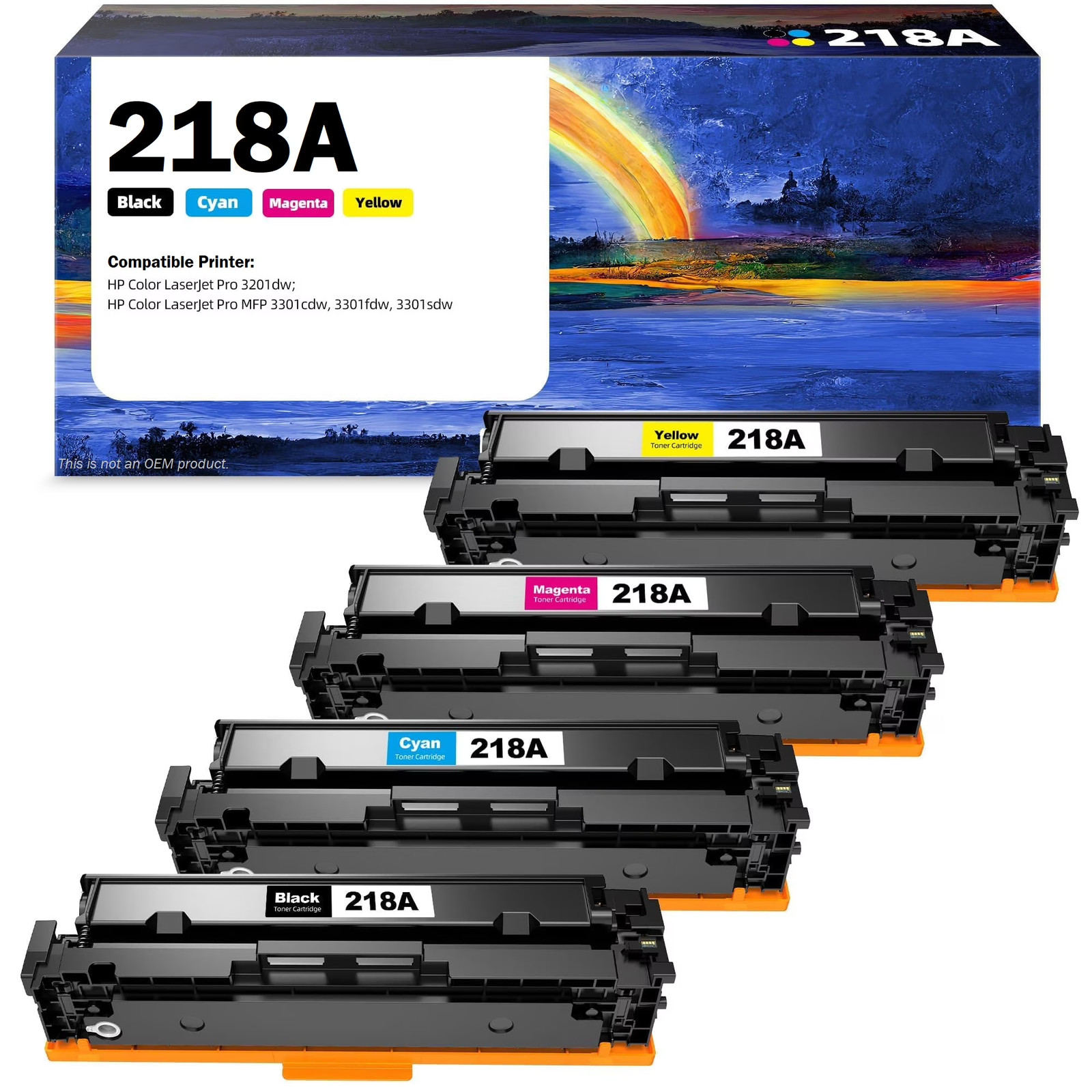218A Toner Cartridges for LaserJet MFP 3201dw 3301 3301fdw Printer