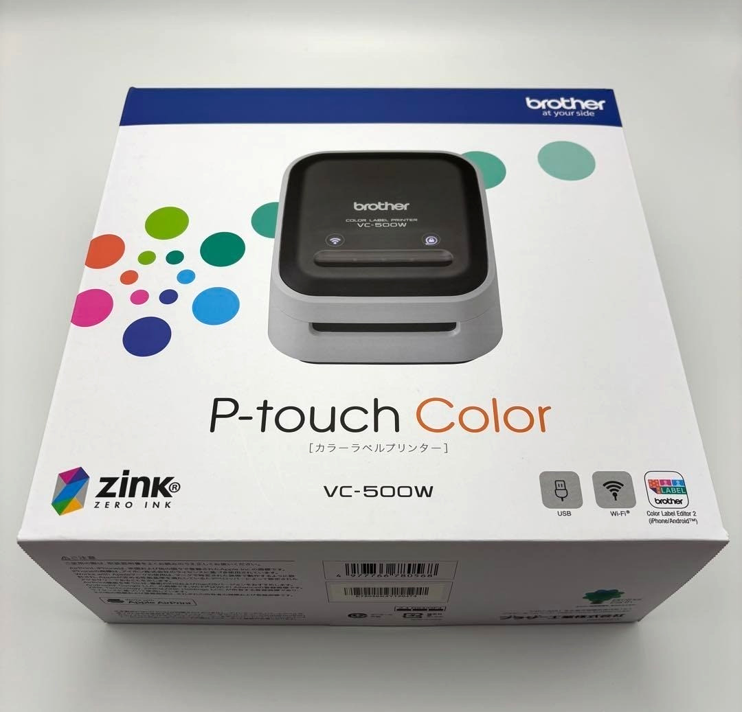 Brother VC-500W Full Color Label Printer Wi-Fi USB ZINK
