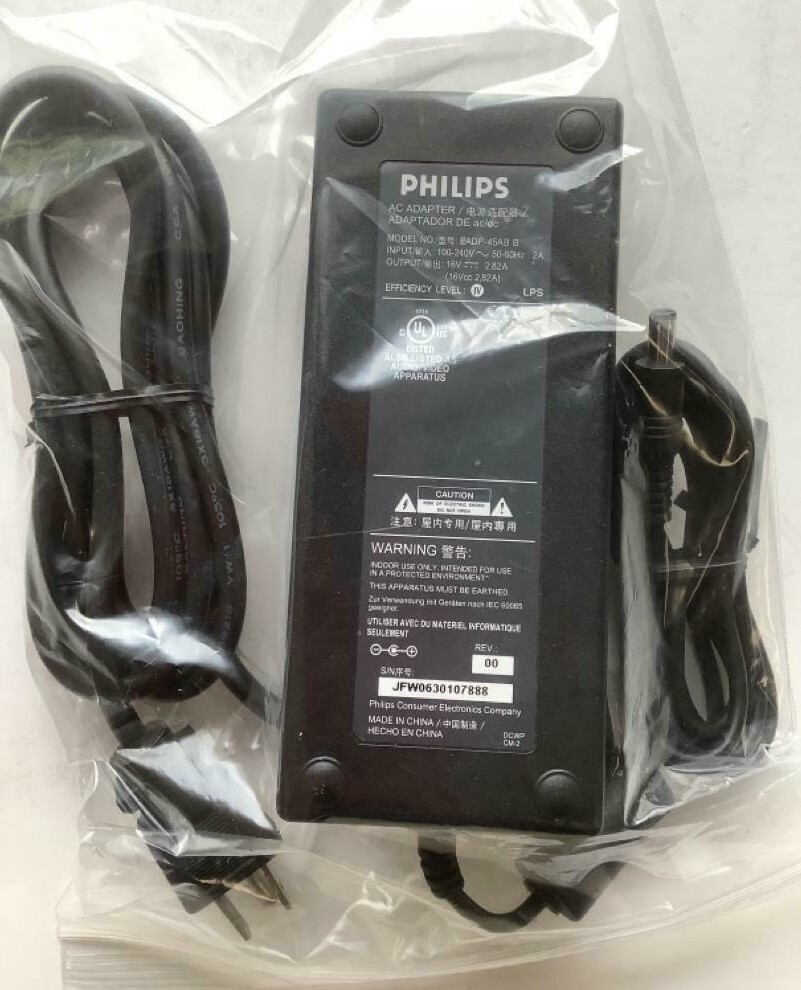 Genuine Philips EADP-45AB B AC Power Adapter Power Supply 16V 2.82A OEM Cord
