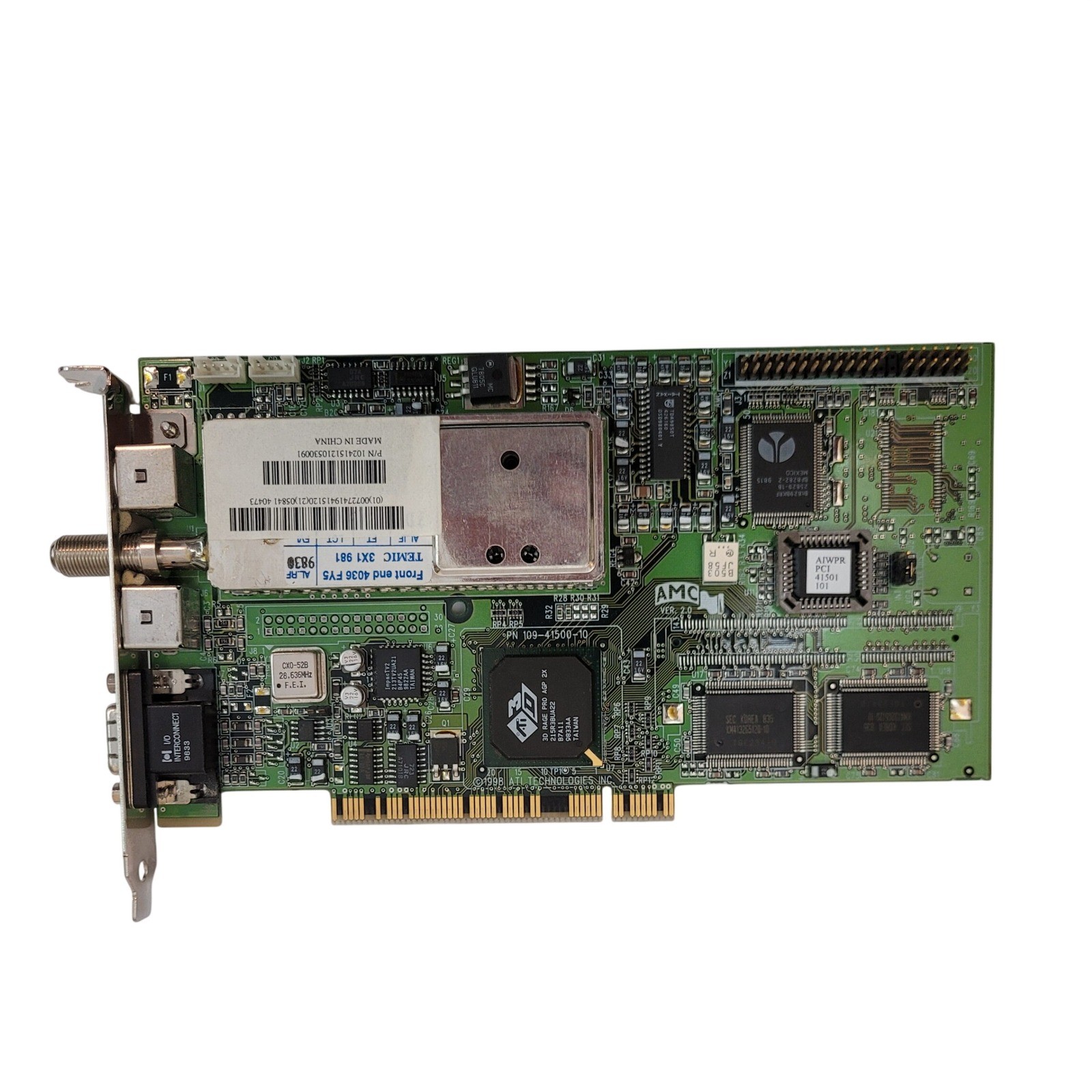 ATI All-in-Wonder Pro Graphics Card 8MB AGP 2X 3D Rage Pro 109-41500-10 TV Tuner
