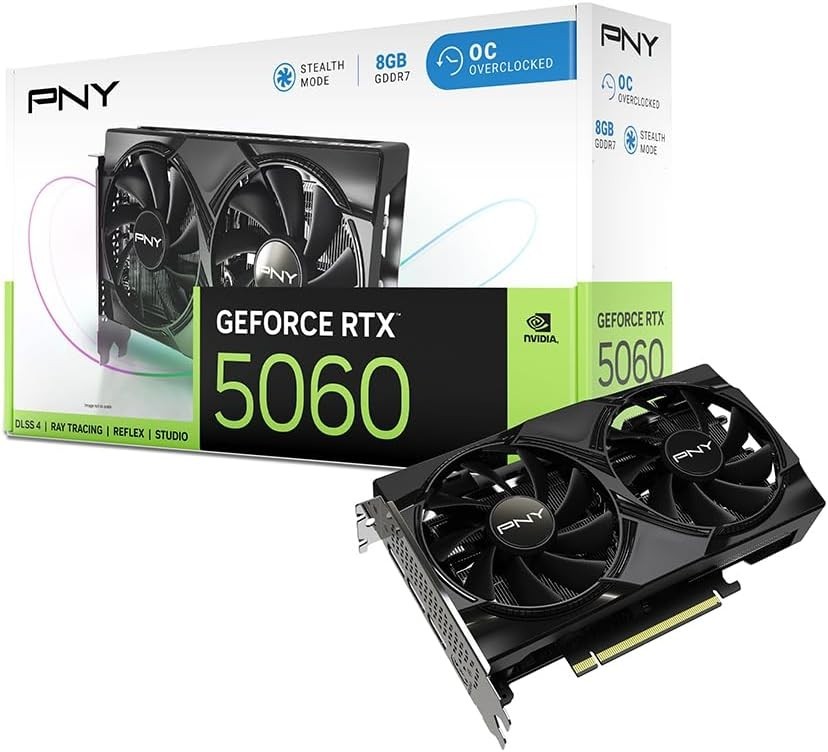 NY NVIDIA GeForce RTX™ 5060 OC Dual Fan Graphics Card (8GB GDDR7, 128-bit)™
