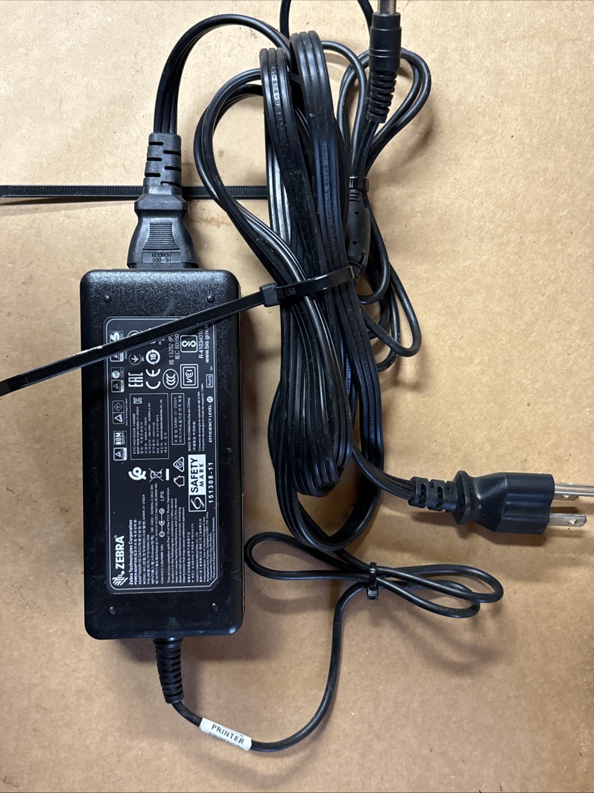 Original Zebra 60W AC Adapter FSP060-RPAC P1076000-006 Charger 24V 2.5A