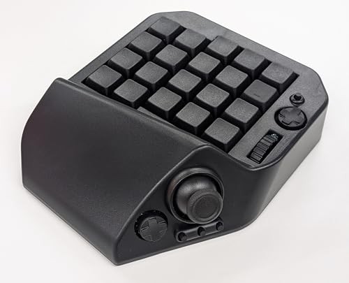 MH-Device MH-Delta 41-Key One-Handed Gaming Keyboard Joystick Wheel Black