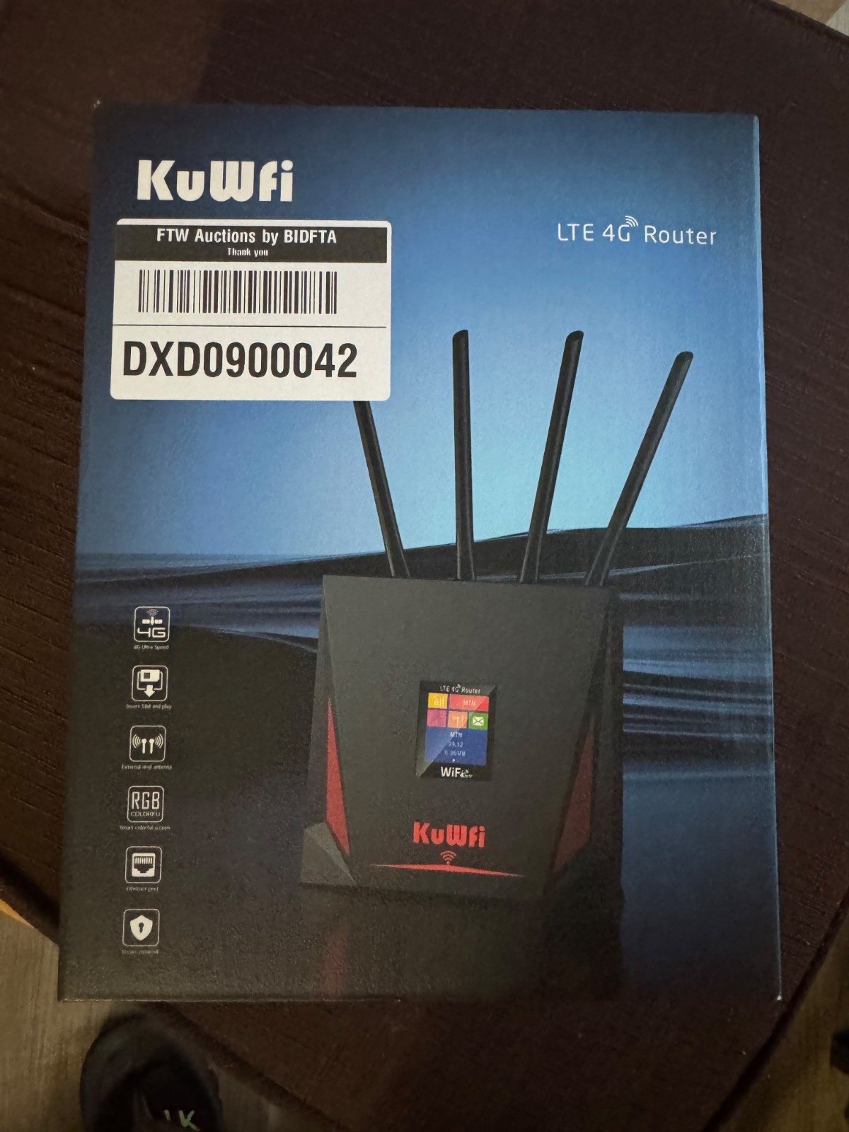 KuWFi 4G Router with SIM Slot ，300Mbps Wireless N (802.11n) LTE router 2.4GHz 4