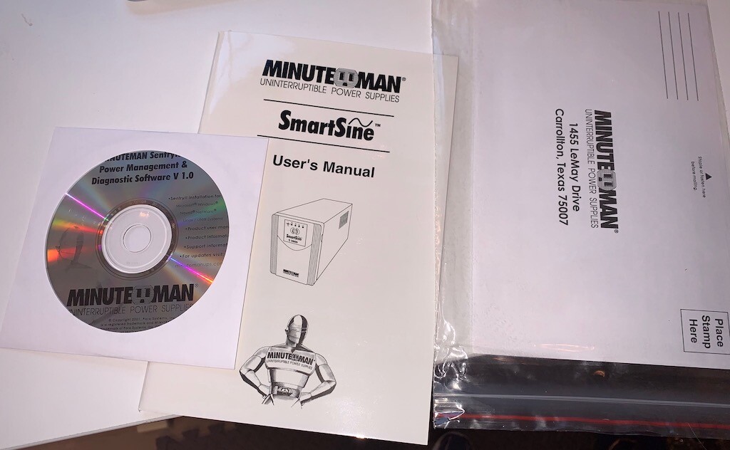 MINUTE MAN SmartSine S 2000 Users Manual and S/W