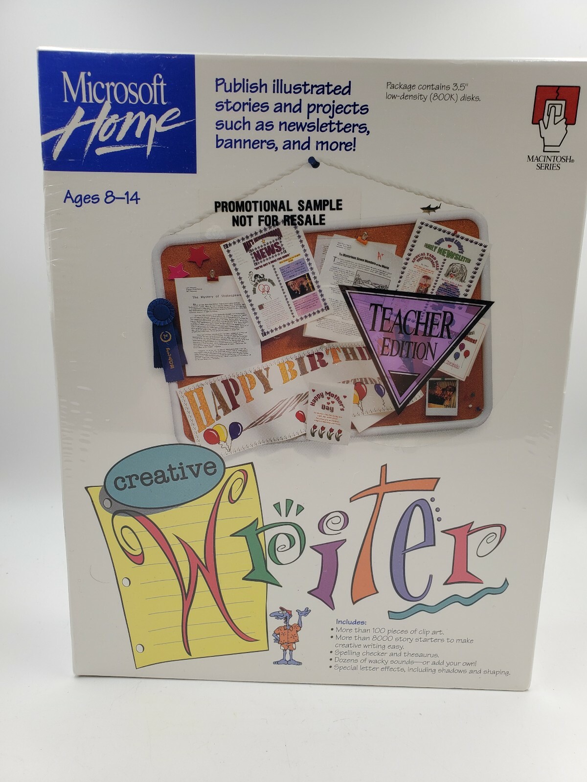 Microsoft Home Creative Writer - Macintosh 3.5” Disks v1.0 NEW
