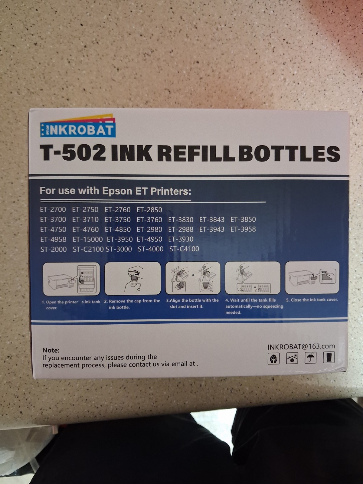 T-502 Ink Refill Bottles 8 Pack Inkrobat Compatible With Epson ET Printers