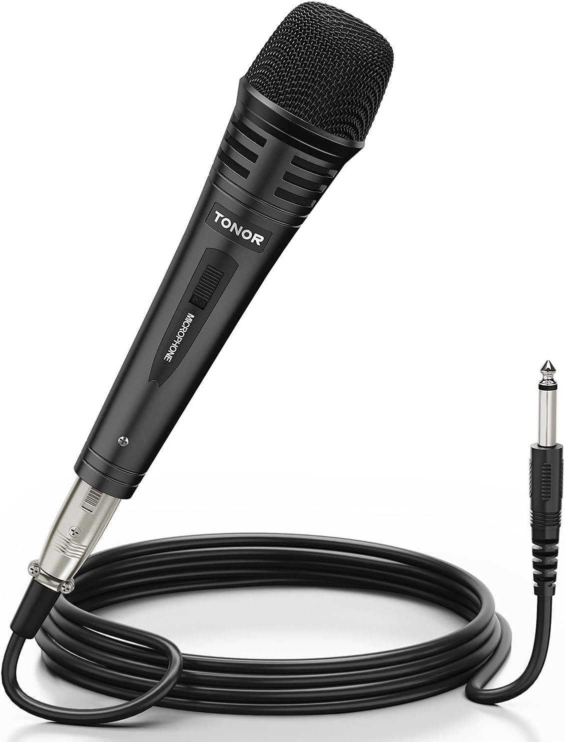 TONOR K1 Vocal Microphone for Singing, Dynamic Handheld Wired Karaoke Black 