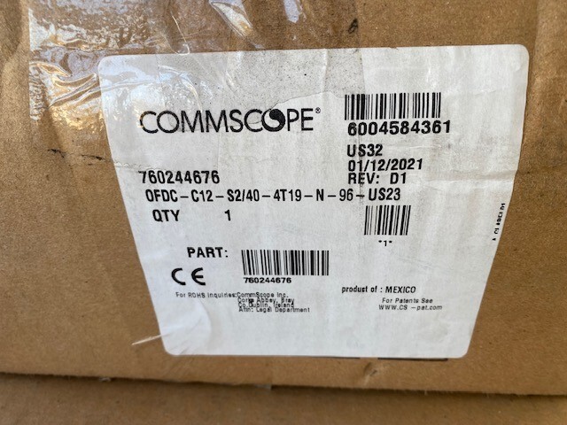Commscope 760244676 / OFDC-C12-S2/40-4T19-N-96-US23 Optic Splice/Patch Closure