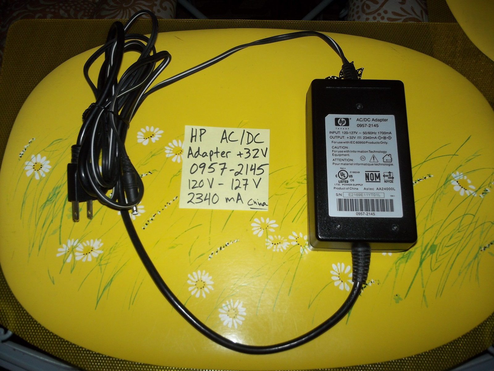HP 0957-2145 AC/DC Power Supply for HP DeskJet 955c, 959c, OEM Genuine