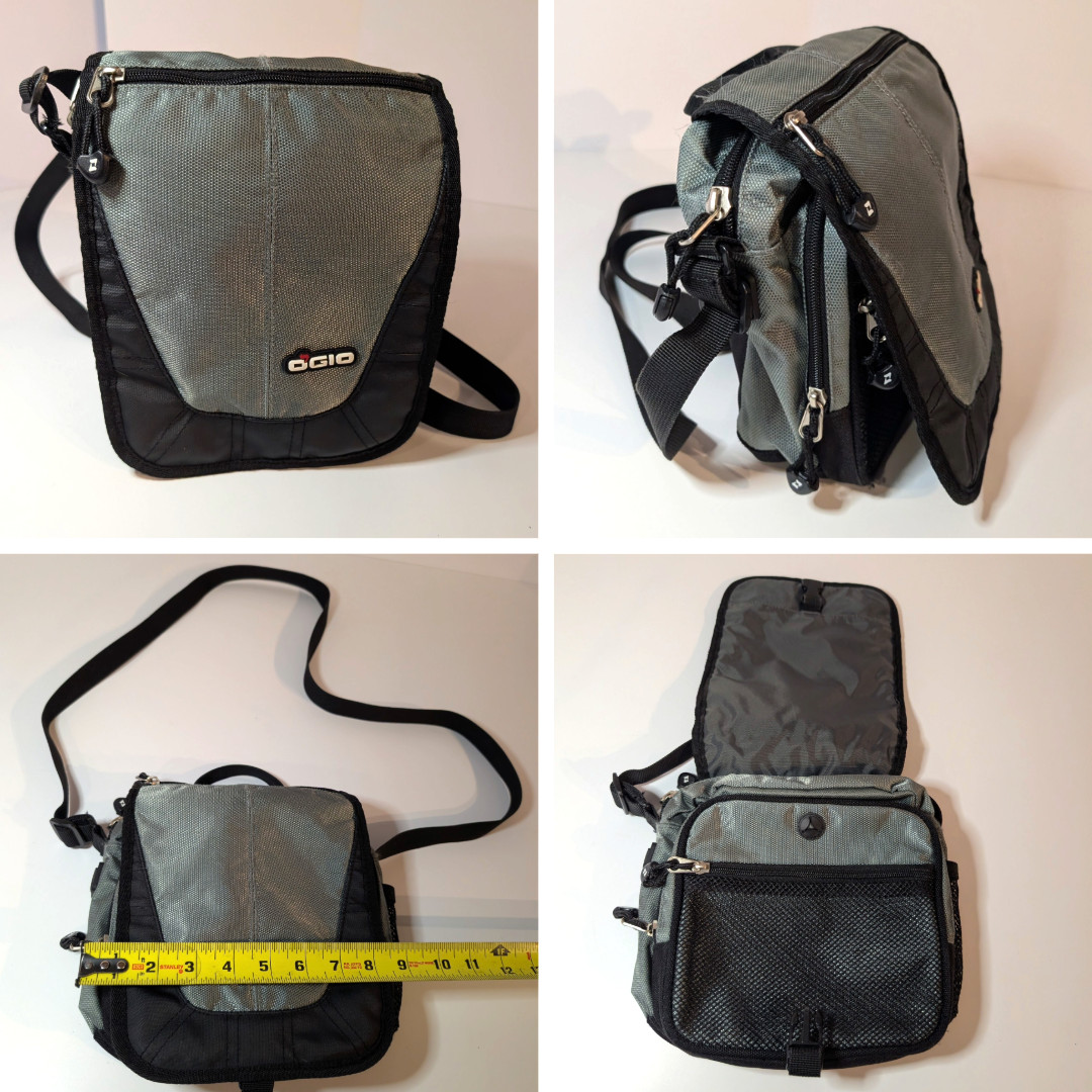 Vintage OGIO Sweet Sour Street Hip Hop Messenger Festival Shoulder Mini Bag Gray