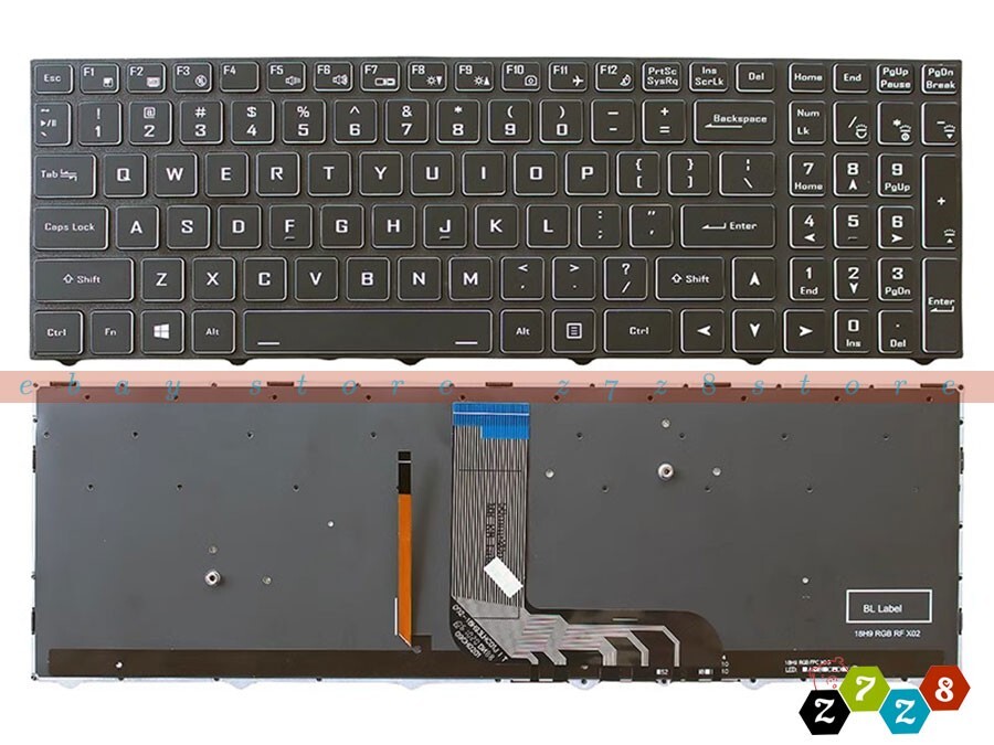 New Fo CLEVO N15Z3 PB70 PB71 PB50 PB51 CVM18H93US9430 Laptop Keyboard US Backlit