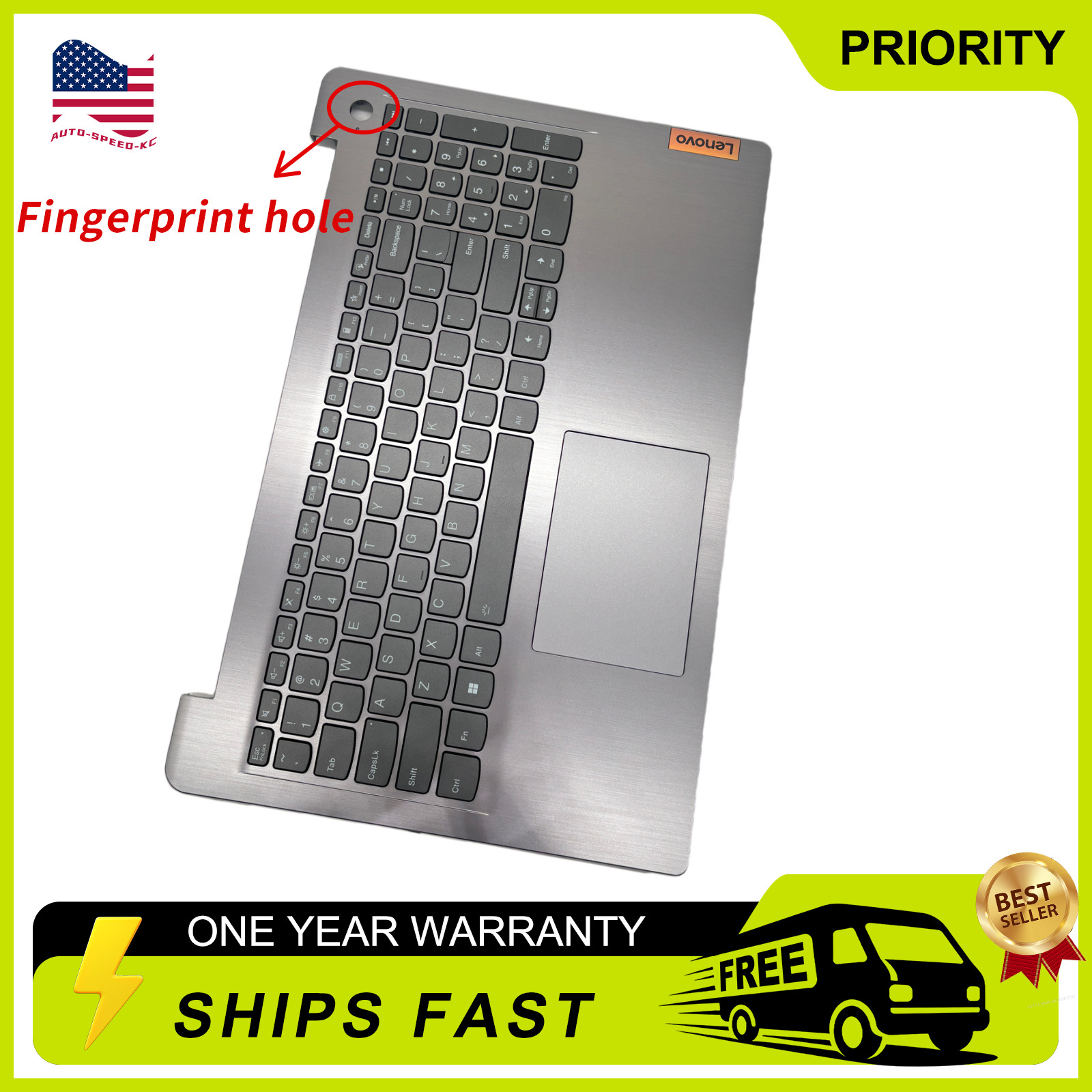 5CB1B65660 Palmrest Keyboard Touchpap For Lenovo ideapad 3-15ITL6 15ALC6 Gray