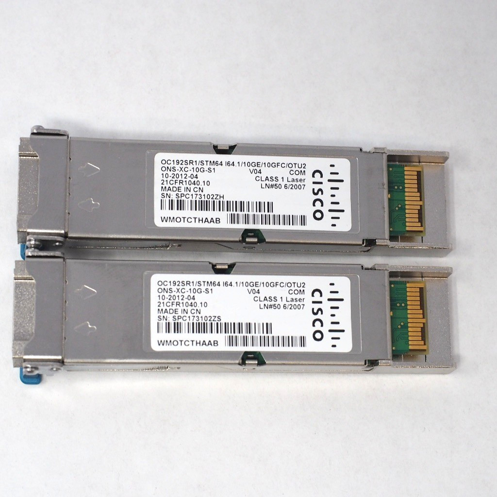 Genuine Cisco ONS-XC-10G-S1 XFP Transceiver Module 10-2012-04 2x Lot Pair