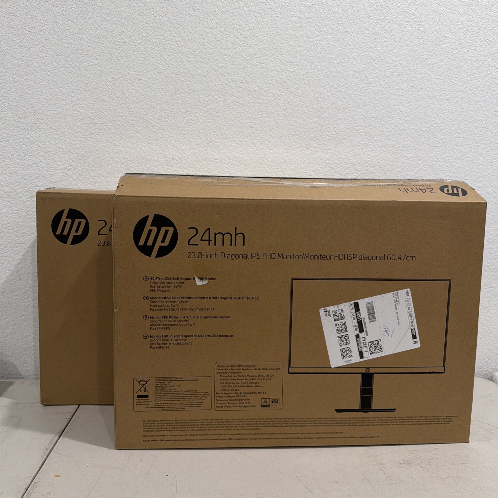 2 - HP 24mh 23.8" IPS Full HD Monitor 1920x1080 16:9 Aspect Ratio
