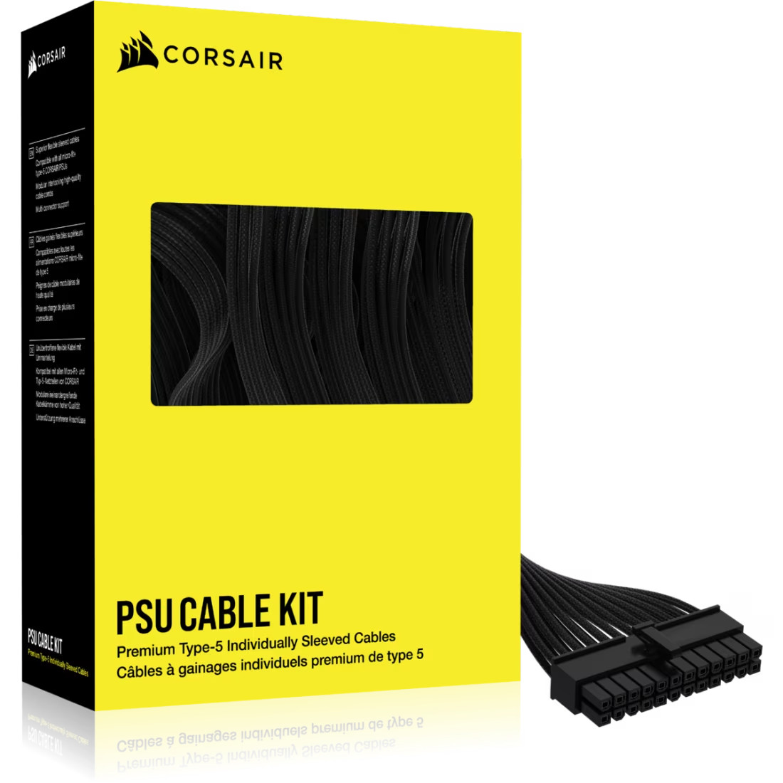 CORSAIR Premium Individually Sleeved PSU Cables Kit Black