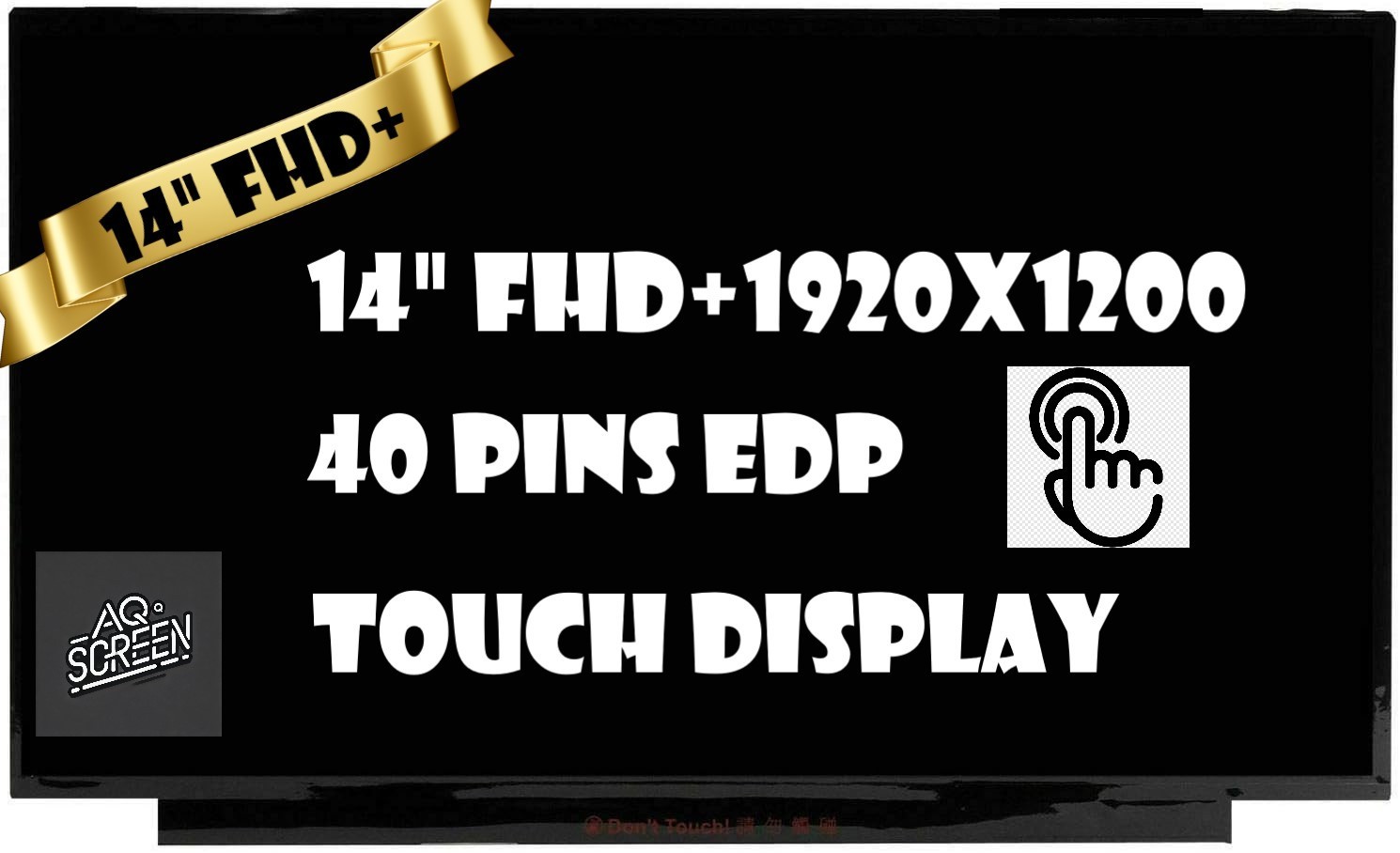 B140UAK02.5 0A LCD LED Screen 14" FHD+ 1920x1200 On-Cell Touch 40 pins Display