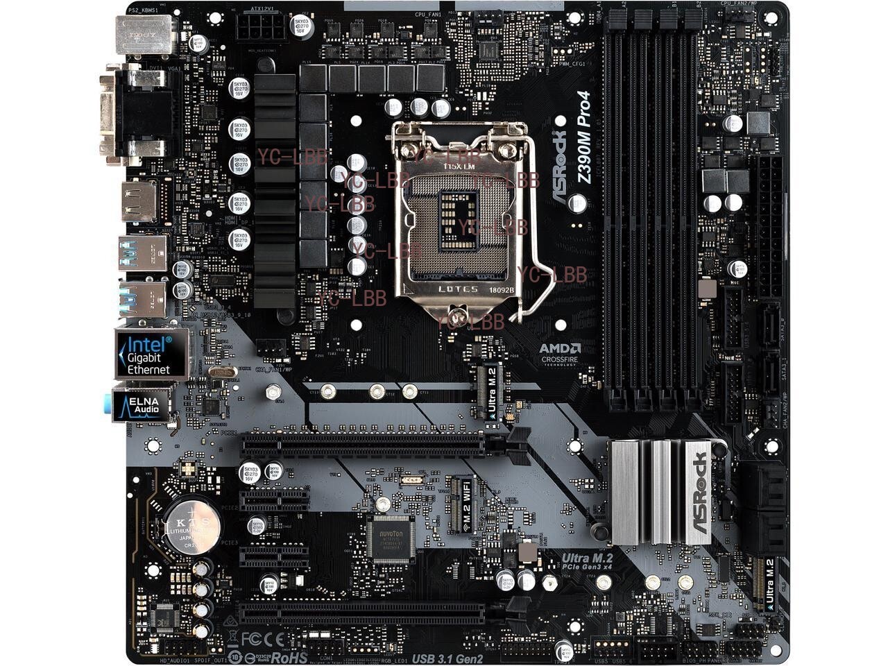 ASRock Z390M Pro4 LGA 1151 (300 Series) Intel Z390 Micro ATX Intel Motherboard