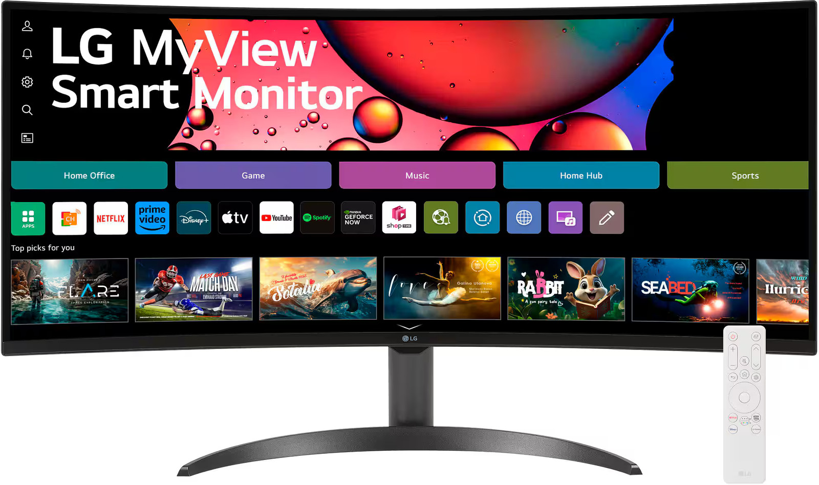 LG - 34 in WQHD 100Hz 5ms Smart Monitor with HDR10 HDMI USB-A - Black