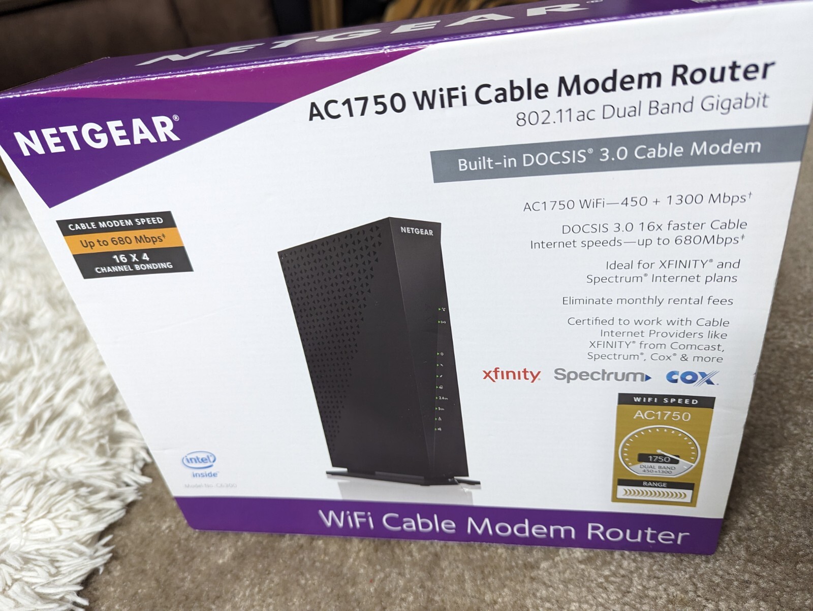 NETGEAR AC1750 680 Mbps 4 Port Gigabit Wireless AC Router