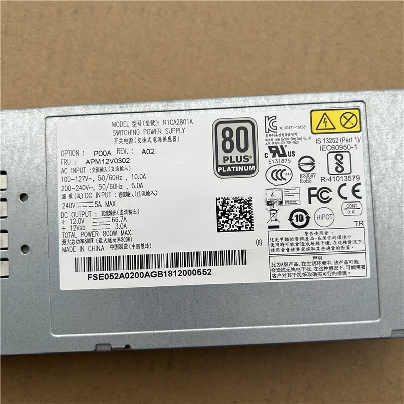 For R1CA2801A 800W PSU Server Switching Power Supply