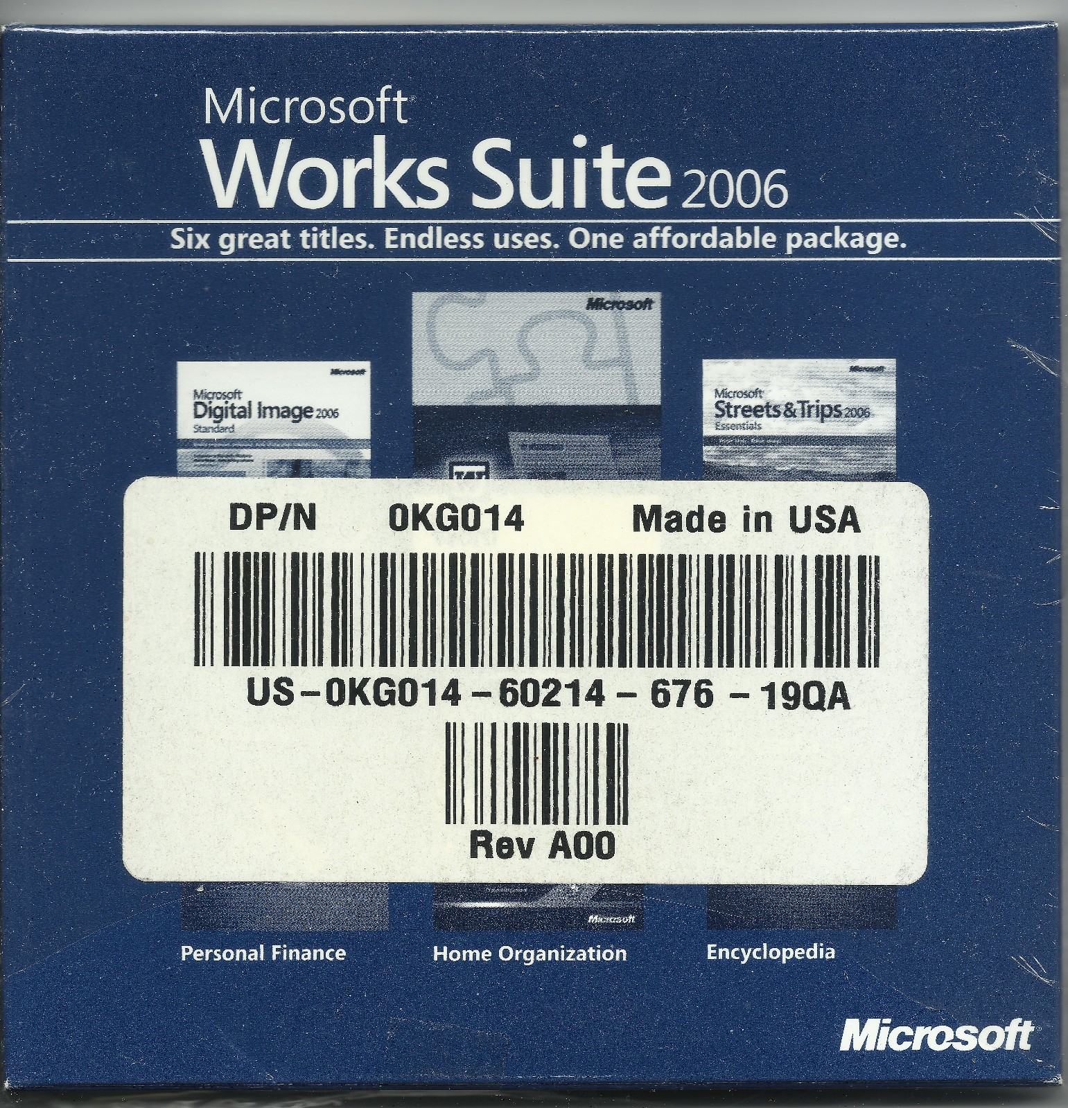 Microsoft Works Suite 2006 Set of 6 CDs w/ Word Money Encarta Set w/ Key SEALED