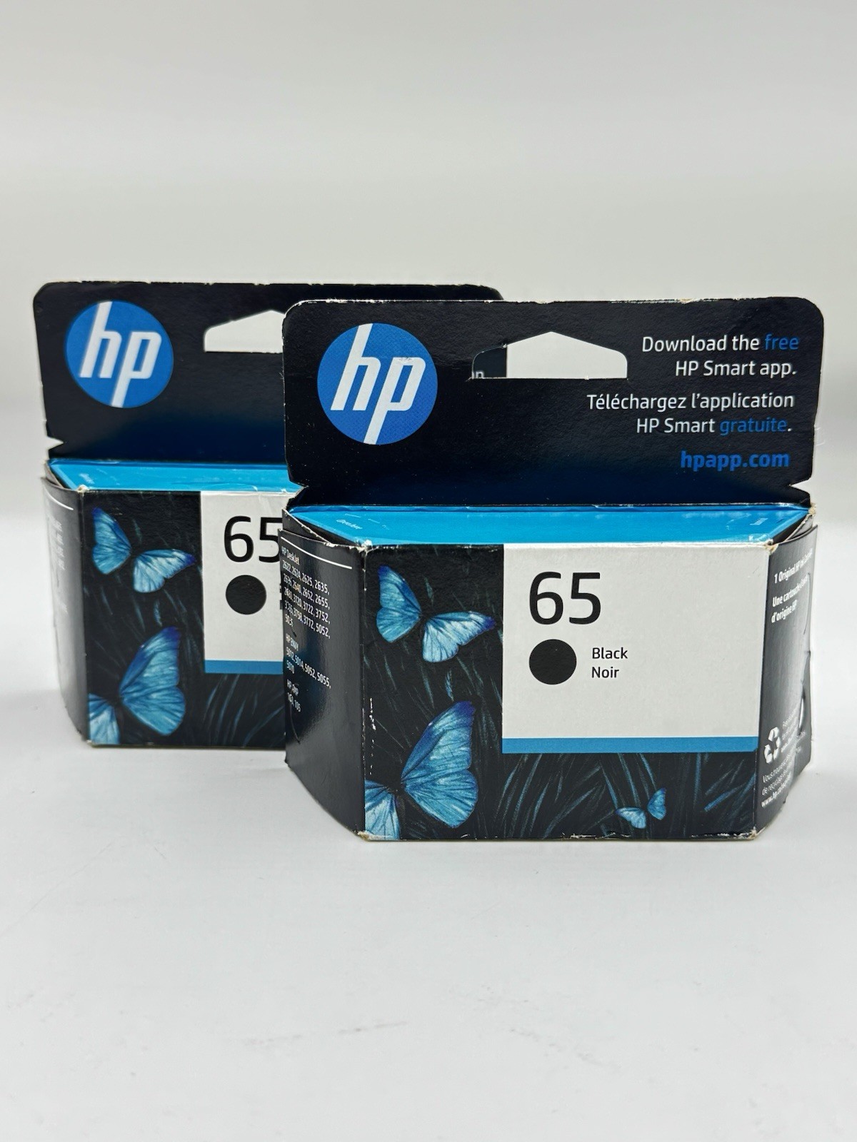 2 Pack HP 65 Black Ink Cartridges Genuine OEM N9K02AN EXP 05/2027