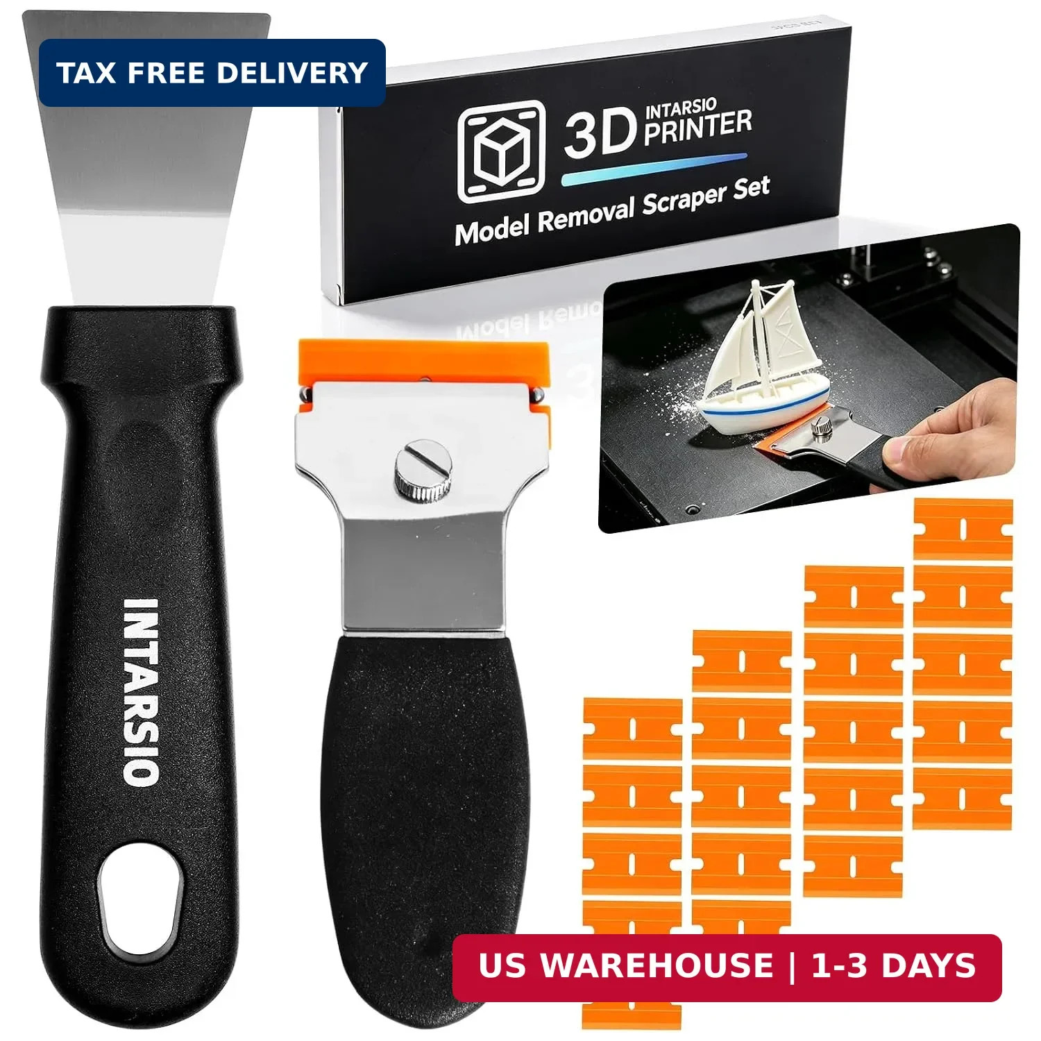 22Pcs 3D Printer Scrapers Model Removal Kit with Scratch-Free Design