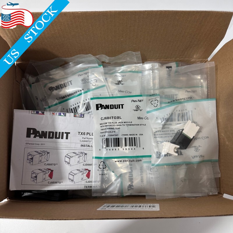 OEM Panduit Giga TX Cat6 Network jack White Green Red Yellow Blue Black Qty 50