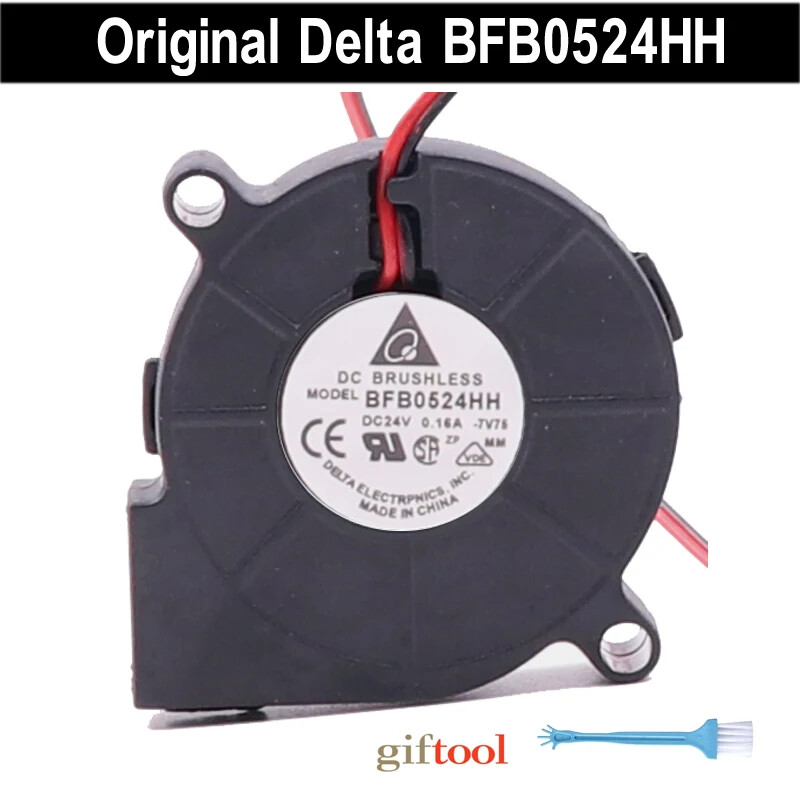 Delta BFB0524HH 5015 24V 0.2A 0.16A 5cm Blower Power Cooling Fan 51X51X15mm