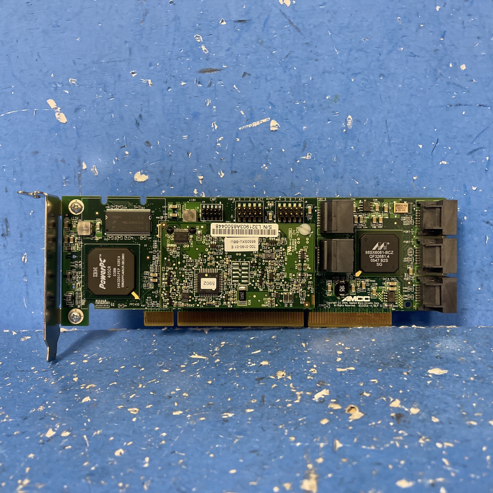 AMCC 9550SX-4/8LP SI-Port SATA RAID Controller Card PPC405CR L320812A9230156