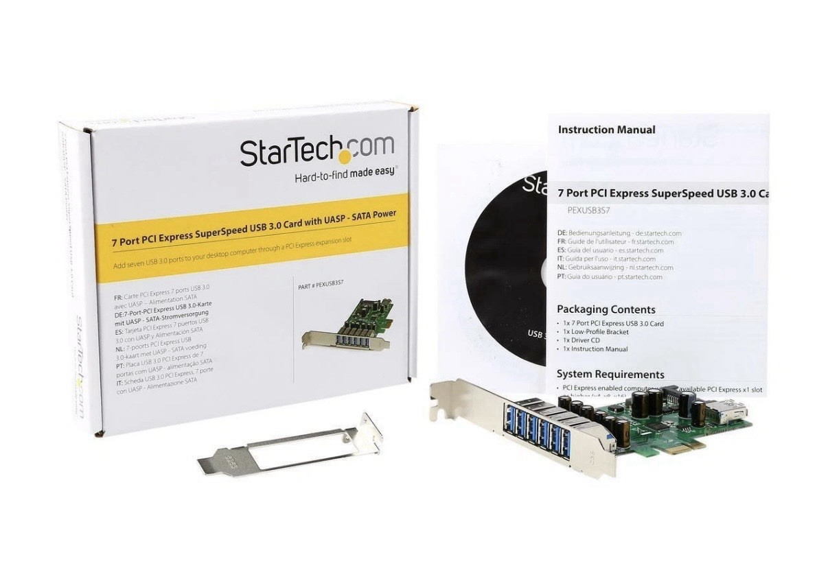 StarTech.com PEXUSB3S7 7 Port PCI Express USB 3.0 Card - Standard & Low-Profile
