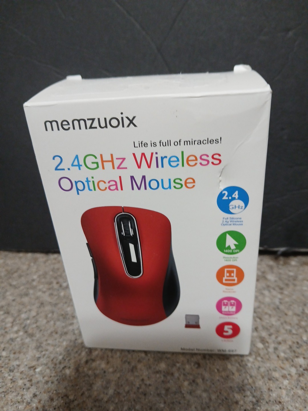 memzuoix 2.4 GHz Wireless Optical Mouse Model No. WM-697