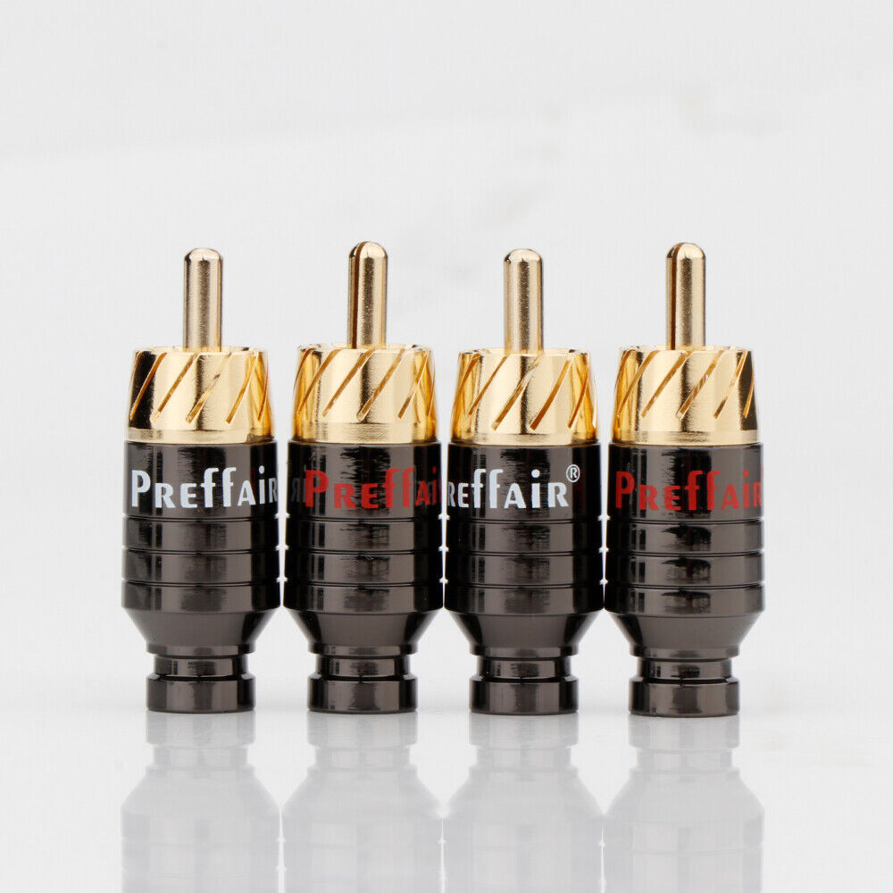 4pcs RCA Plug Gold Plated Audio Video Connector for High-end Audio Speaker Cable