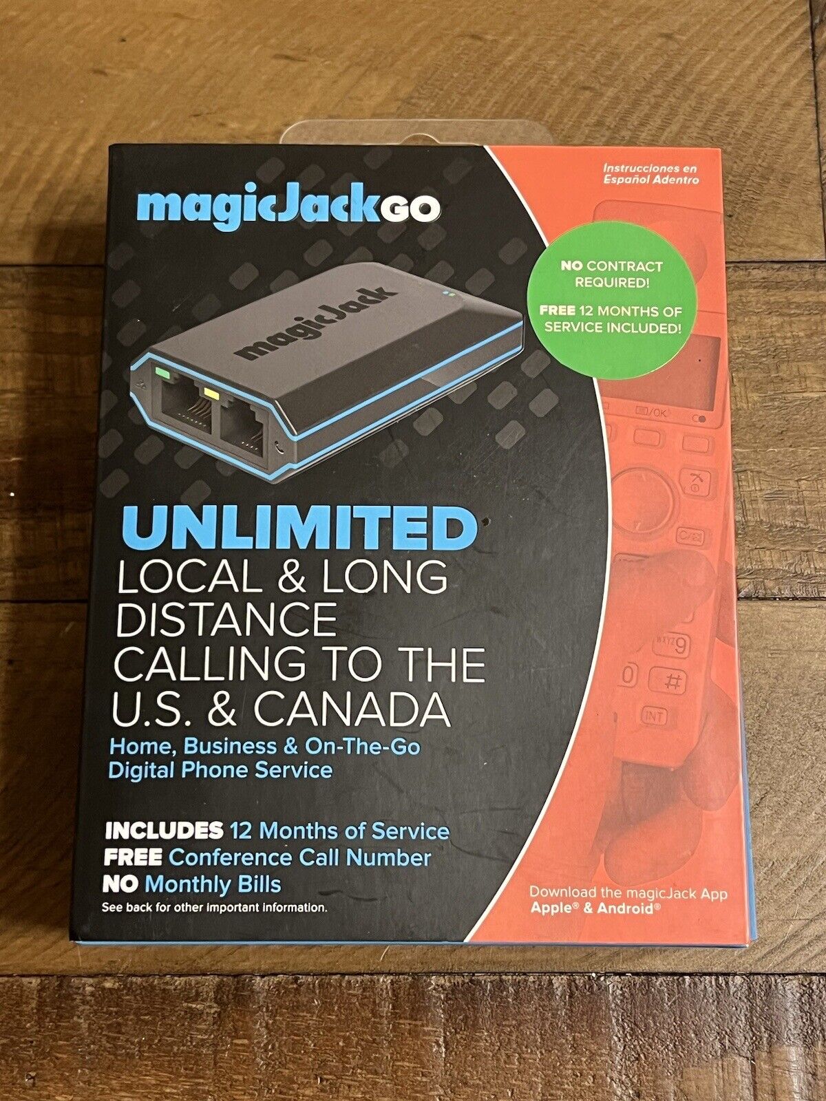 NEW MAGIC JACK GO Smart Home Business On The Go Digital Phone Service W/ Adapter